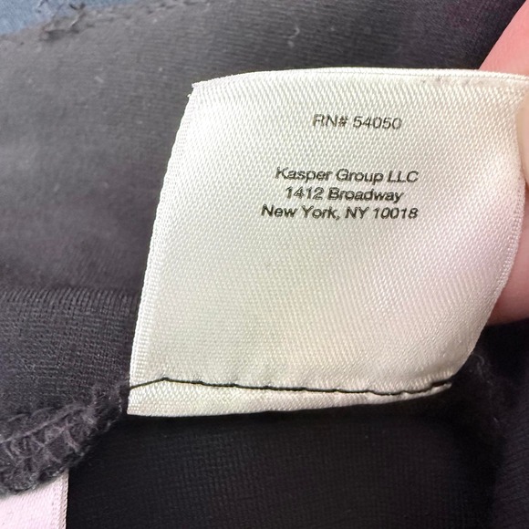 Anne Klein Womens Black Bootcut Pants Size 10 Leather Trim Office Career - Picture 7 of 12